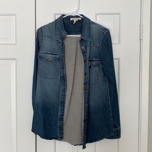 BCBG denim shirt jacket